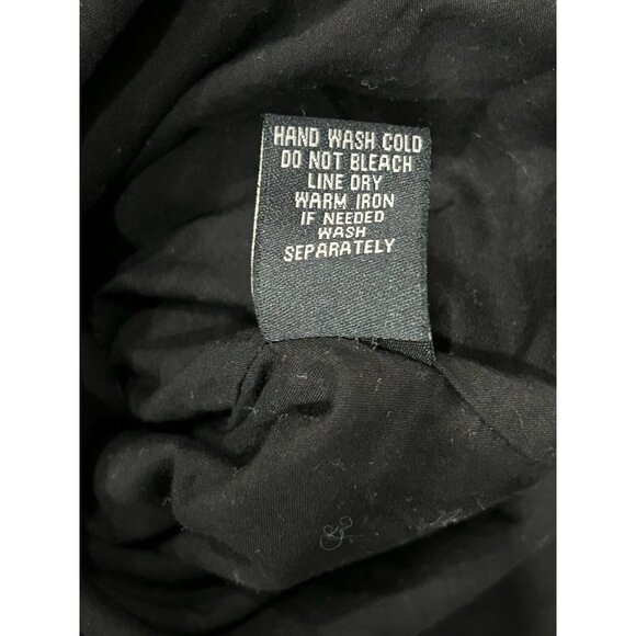 J. Peterman Womens Black Maxi Dress Embroidered Details Halter Neckline Sz 2 - Picture 8 of 9